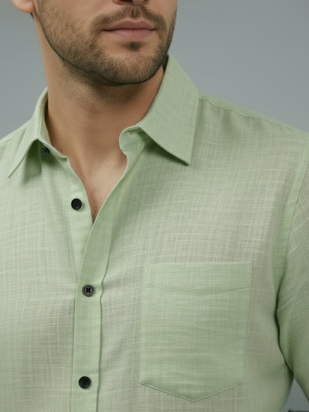 TerraDesi Saffron Ember Solid Cotton Formal Shirt
