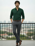 TerraDesi Ruby Regal Solid Cotton Blend Formal Shirt