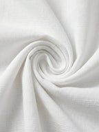 TerraDesi Arctic Weave White Cotton Short Kurta for Men | Mandarin Collar Roll-Up Sleeve Kurta