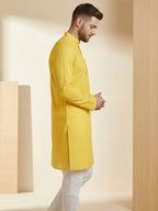 HaldiAura Premium Yellow Cotton Kurta | TerraDesi Festive Essential