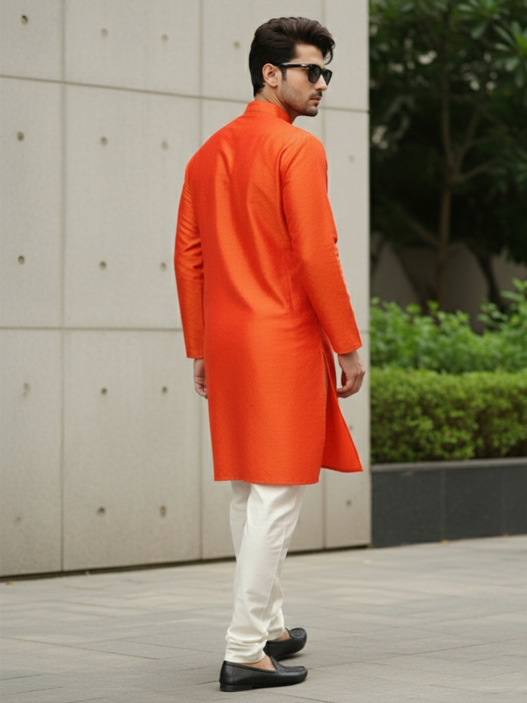 RudraRaj Jacquard Festive Kurta for Men | TerraDesi Royal Maroon Long Kurta