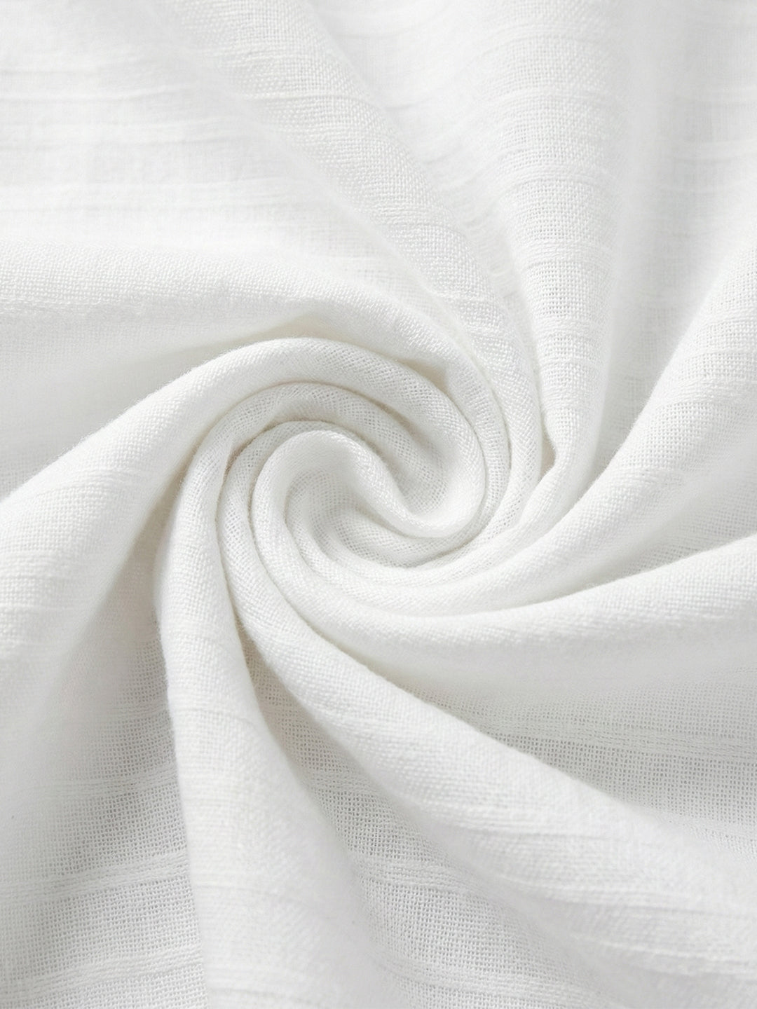 TerraDesi White Textured Cotton Short Kurta for Men | Minimal Mandarin Collar Kurta