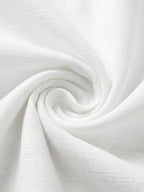 TerraDesi White Textured Cotton Short Kurta for Men | Modern Mandarin Collar Kurta