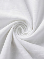 TerraDesi White Textured Cotton Short Kurta for Men | Classic Mandarin Collar Kurta
