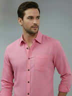TerraDesi Saffron Ember Solid Cotton Formal Shirt