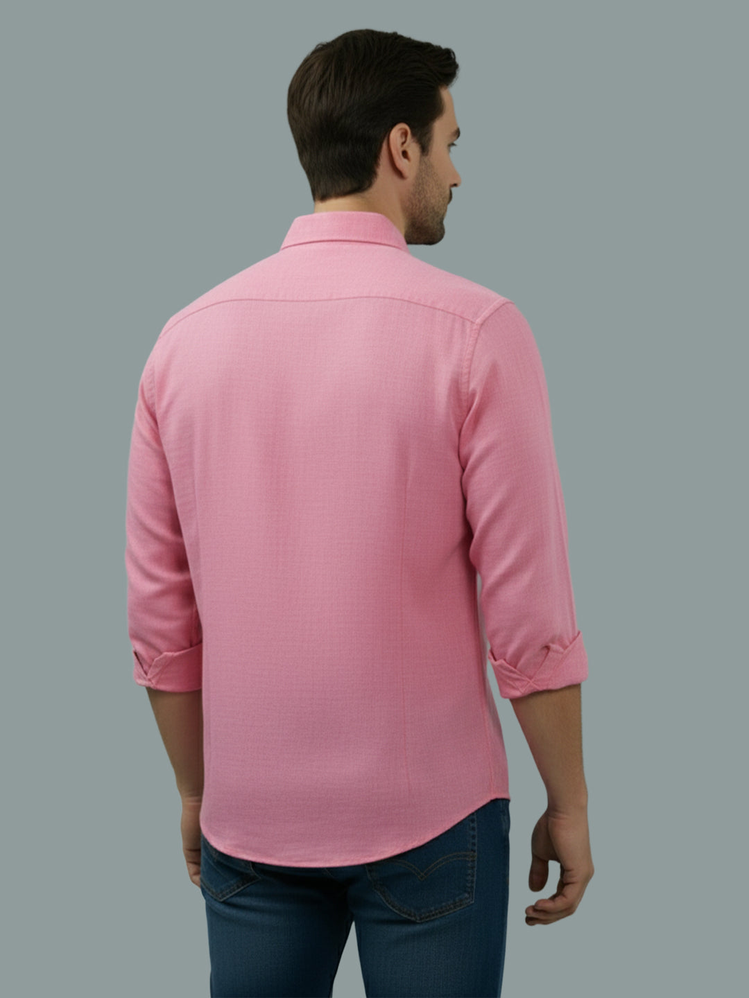 TerraDesi Saffron Ember Solid Cotton Formal Shirt