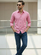 TerraDesi Saffron Ember Solid Cotton Formal Shirt