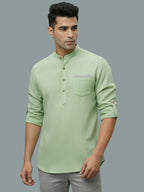 TerraDesi Men's Casual Regular Fit Full Sleeve Pocket Contrast Kurta (SE119)