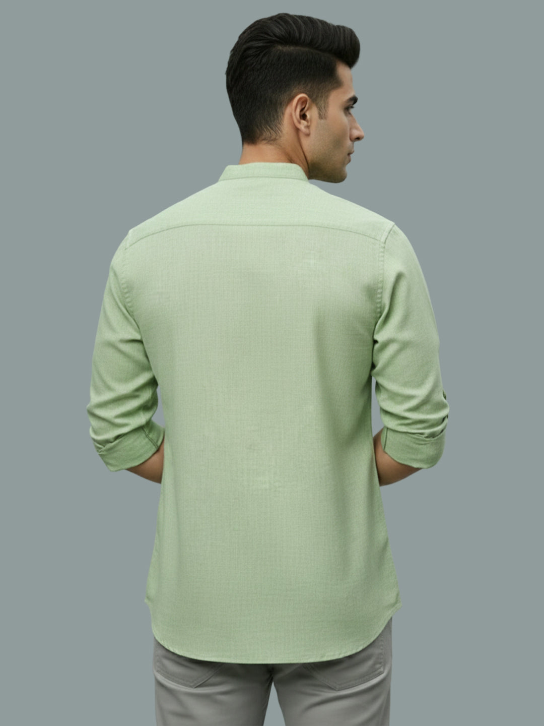 TerraDesi Men's Casual Regular Fit Full Sleeve Pocket Contrast Kurta (SE119)