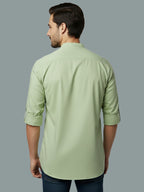 TerraDesi Men's Regular Fit Cotton Mandarin Collar Kurta (SE120)