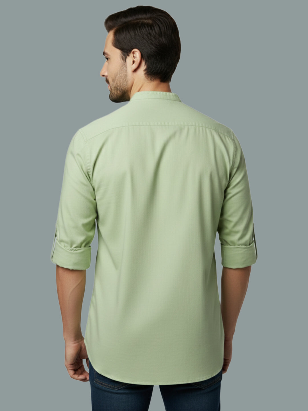 TerraDesi Men's Regular Fit Cotton Mandarin Collar Kurta (SE120)