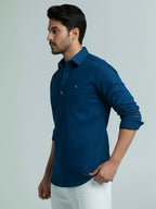 TerraDesi Men's Premium Cotton Short Kurta – Modern Ethnic Essential (SE82)