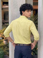TerraDesi SunAura Yellow Cotton Classic Shirt