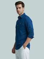 TerraDesi Onyx Midnight Solid Cotton Short Kurta