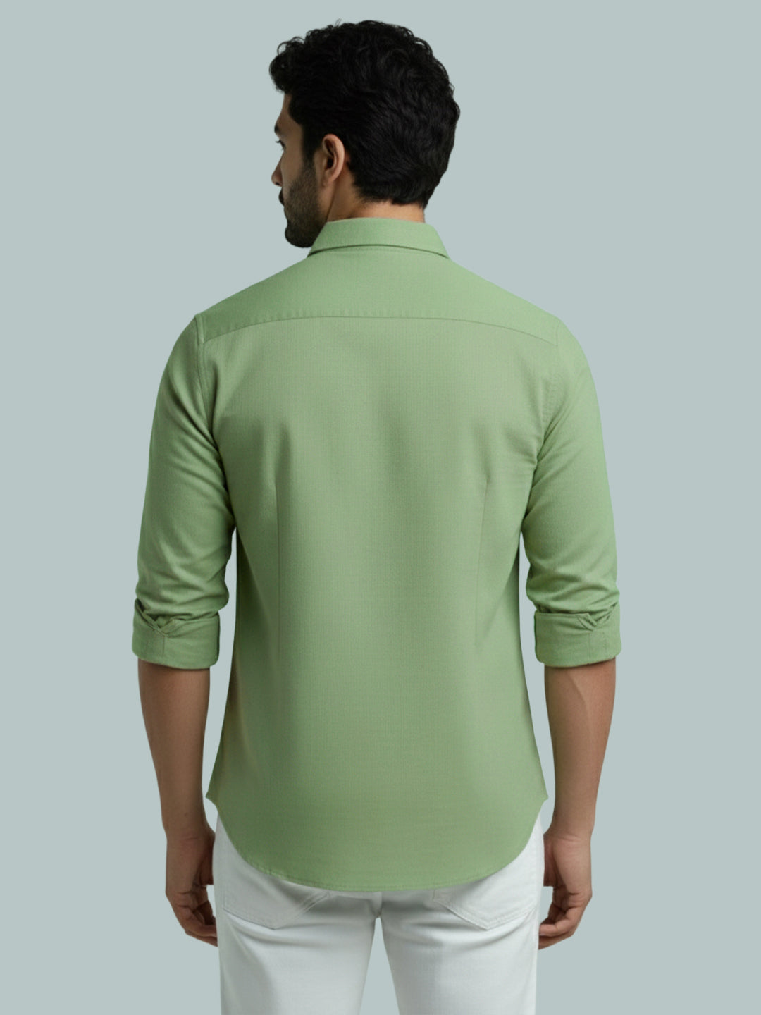 TerraDesi Men's Solid Cotton Short Kurta | Casual Full Sleeve Regular Fit (SE89)