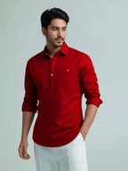 TerraDesi Modern Cotton Kurta for Men – Casual Ethnic Essential (SE86)
