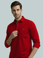 TerraDesi Men's Solid Cotton Short Kurta – Smart Everyday Style (SE88)