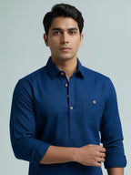 TerraDesi Breathable Cotton Short Kurta – Timeless Men's Style (SE83)