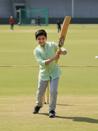 TerraDesi Junior Alabaster Grace Solid Mandarin Shirt