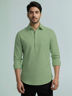 TerraDesi Men's Premium Cotton Short Kurta – Modern Ethnic Essential (SE82)