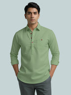 TerraDesi Breathable Cotton Short Kurta – Timeless Men's Style (SE83)