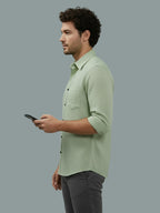 TerraDesi Onyx Stealth Solid Cotton Blend Formal Shirt