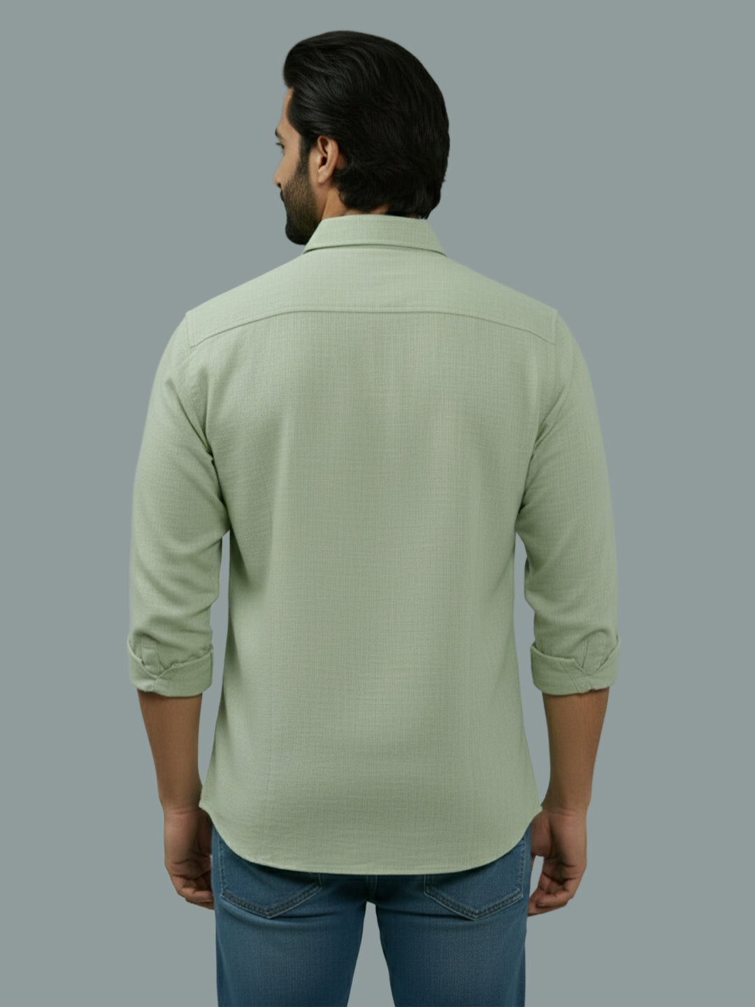 TerraDesi Citrine Glow Solid Cotton Blend Formal Shirt