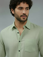 TerraDesi Ruby Regal Solid Cotton Blend Formal Shirt