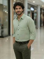 TerraDesi Ruby Regal Solid Cotton Blend Formal Shirt