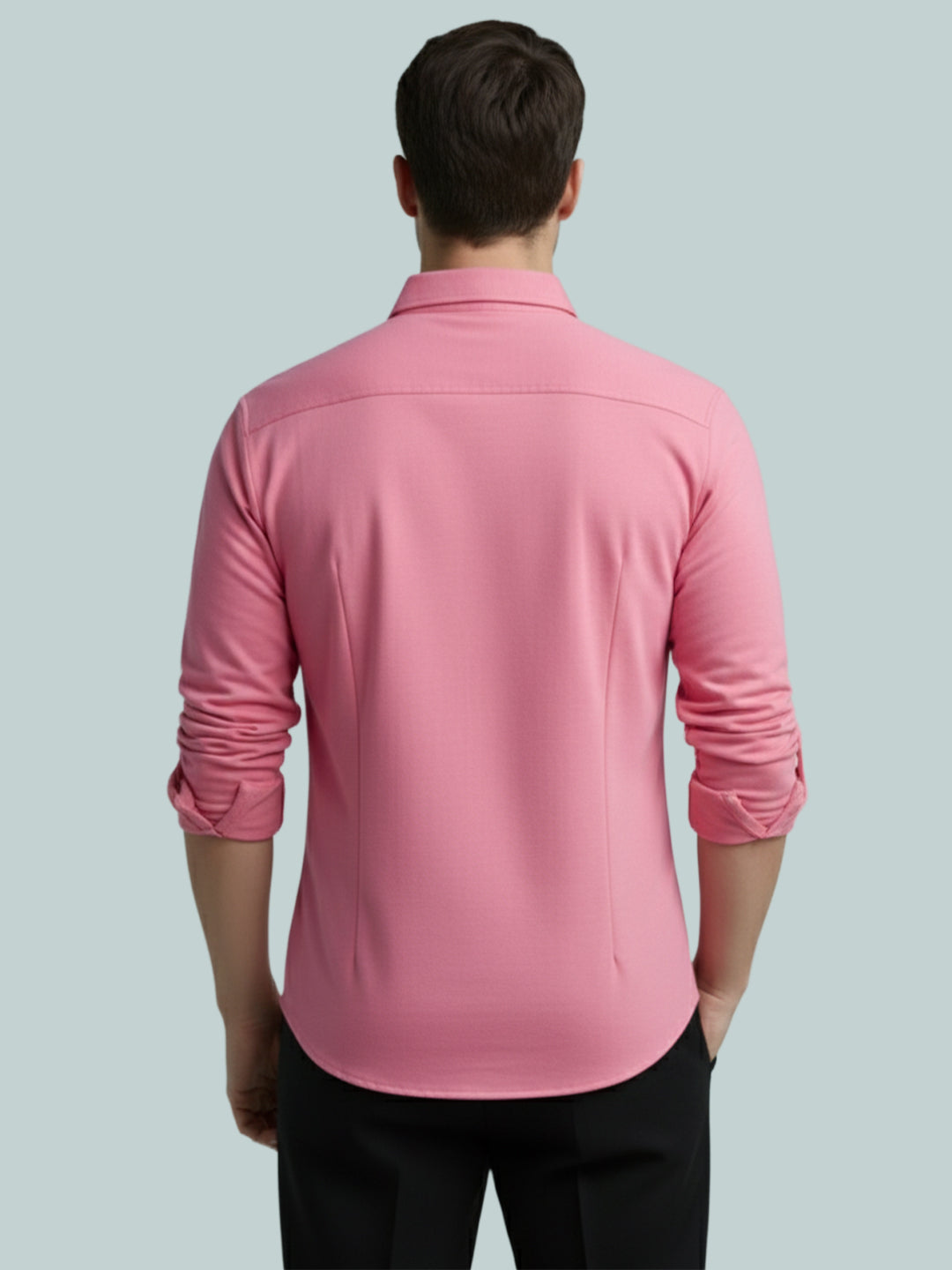 TerraDesi Onyx Midnight Solid Cotton Short Kurta