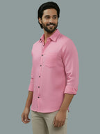 TerraDesi Azure Zenith Solid Cotton Blend Formal Shirt