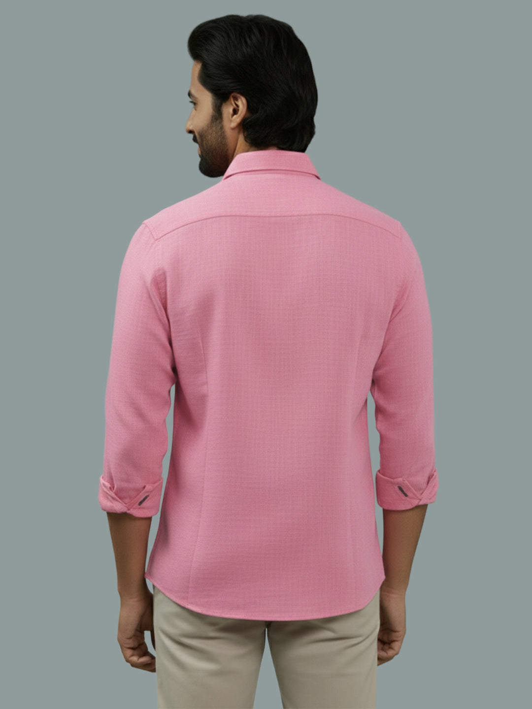 TerraDesi Citrine Glow Solid Cotton Blend Formal Shirt