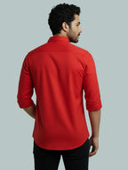 TerraDesi Men's Solid Cotton Short Kurta | Casual Full Sleeve Regular Fit (SE89)