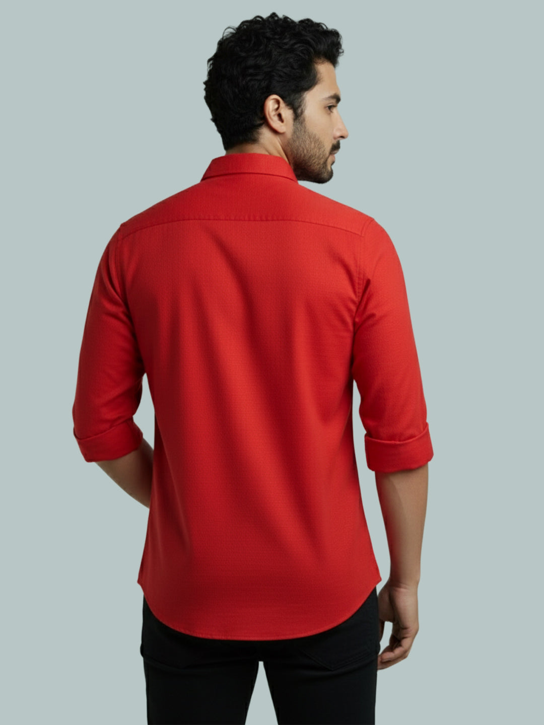 TerraDesi Men's Solid Cotton Short Kurta | Casual Full Sleeve Regular Fit (SE89)