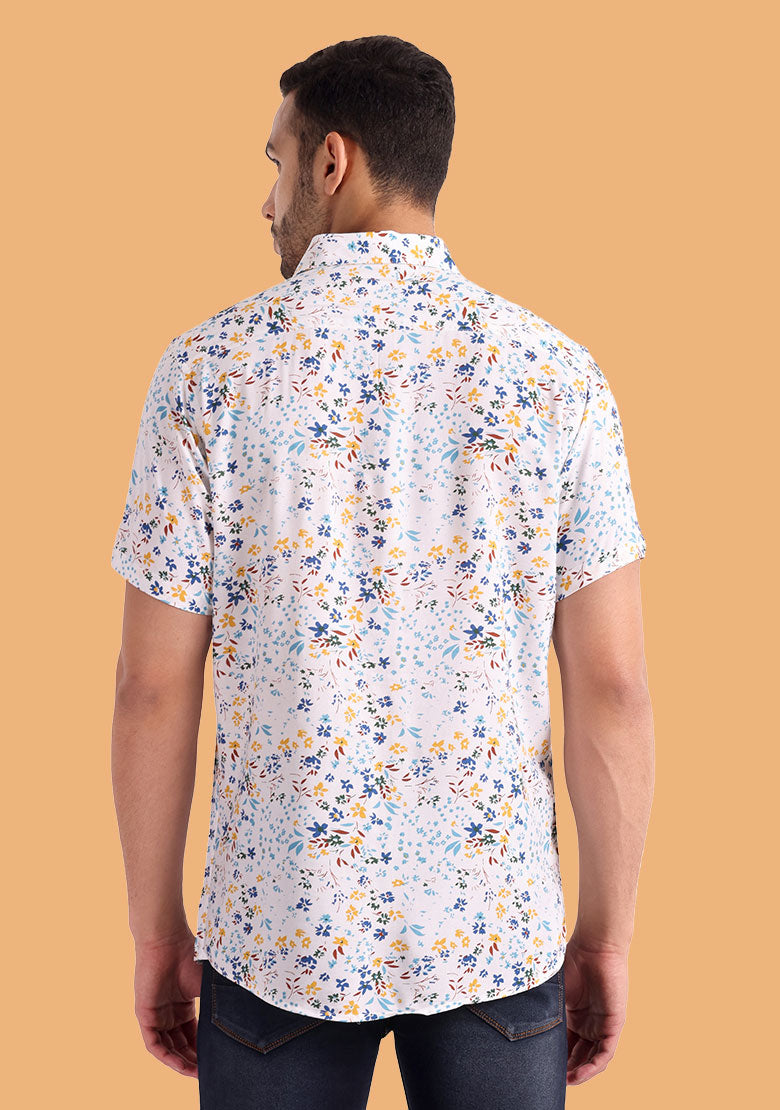 TerraDesi Meadow Bloom Multicolour Floral Viscose Shirt