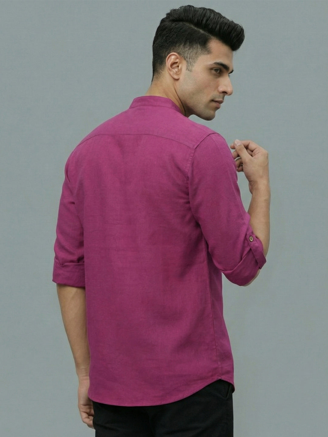 TerraDesi Men's Casual Regular Fit Full Sleeve Pocket Contrast Kurta (SE119)