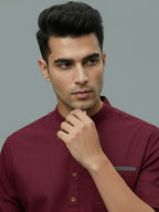 TerraDesi Men's Casual Regular Fit Full Sleeve Pocket Contrast Kurta (SE119)