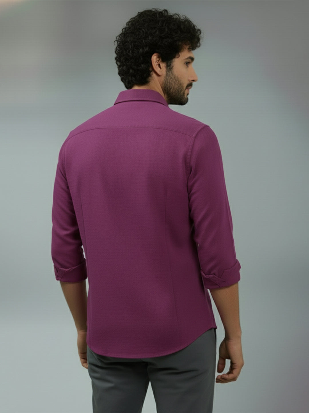 TerraDesi Ruby Regal Solid Cotton Blend Formal Shirt