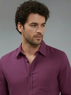 TerraDesi Onyx Stealth Solid Cotton Blend Formal Shirt
