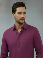 TerraDesi Saffron Ember Solid Cotton Formal Shirt