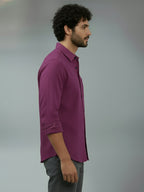 TerraDesi Ruby Regal Solid Cotton Blend Formal Shirt