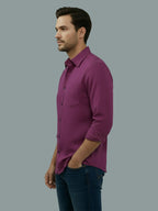 TerraDesi Saffron Ember Solid Cotton Formal Shirt