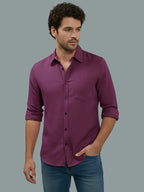 TerraDesi Onyx Stealth Solid Cotton Blend Formal Shirt