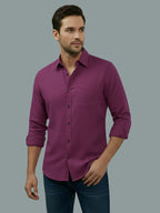 TerraDesi Saffron Ember Solid Cotton Formal Shirt