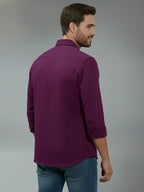 TerraDesi Alabaster Peak Solid Cotton Blend Formal Shirt
