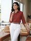 Rust Ember Satin Shirt – Timeless Earth Elegance