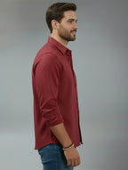 TerraDesi Alabaster Peak Solid Cotton Blend Formal Shirt