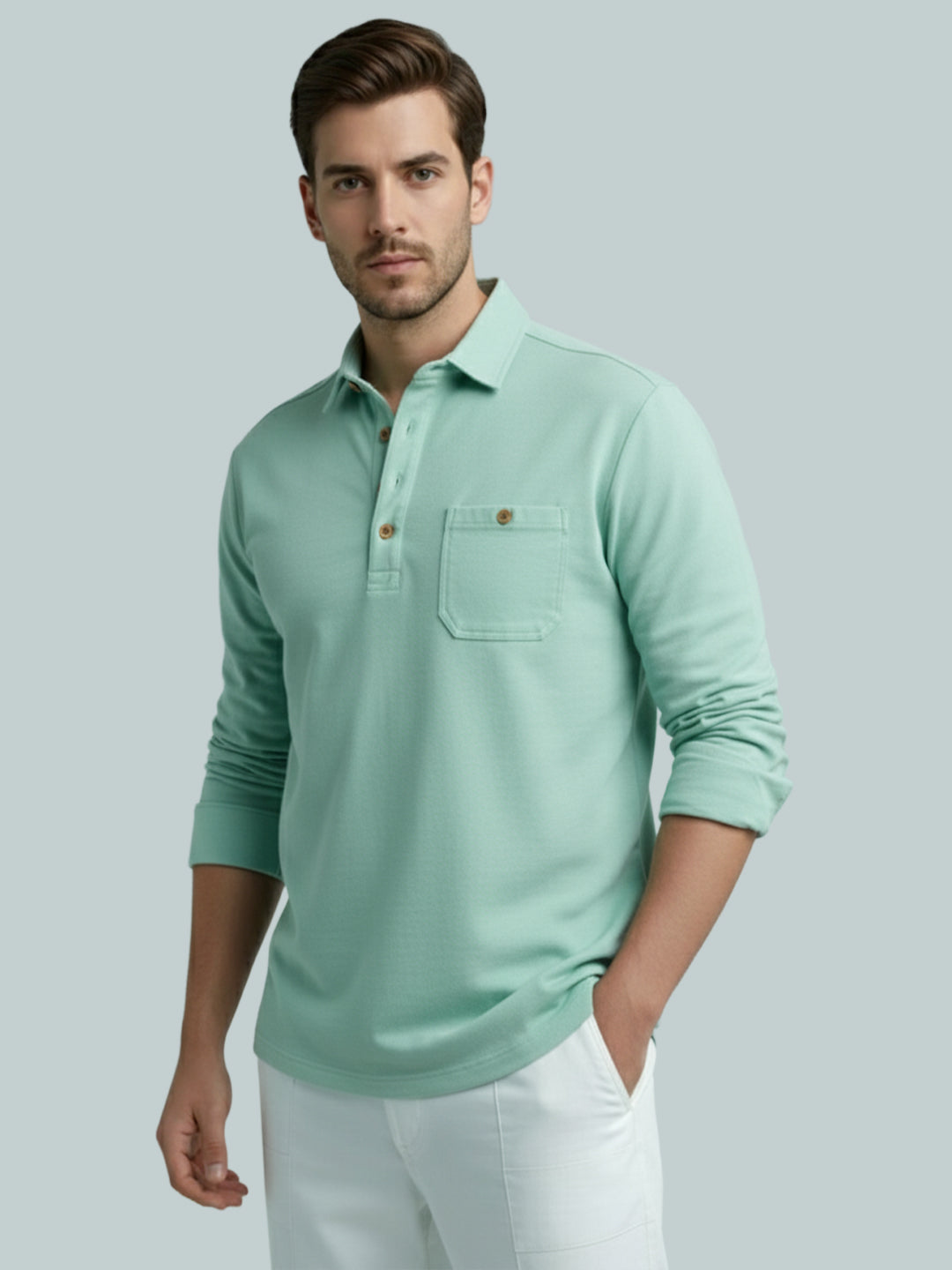 TerraDesi Men's Solid Cotton Short Kurta – Smart Everyday Style (SE88)