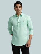 TerraDesi Breathable Cotton Short Kurta – Timeless Men's Style (SE83)