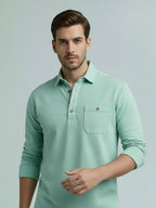 TerraDesi Men's Solid Cotton Short Kurta – Smart Everyday Style (SE88)